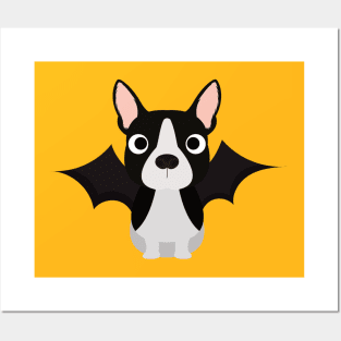 Boston Terrier Halloween Posters and Art